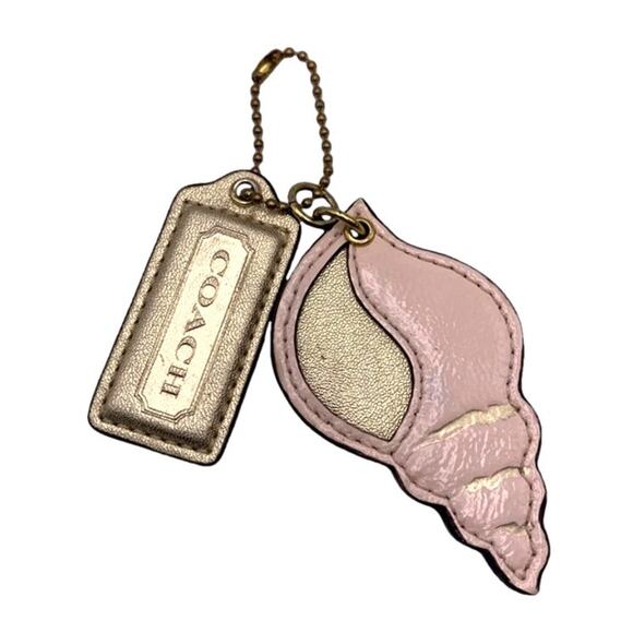 Coach Shell Charm Coach | Bags | Coach Shell Gold Pink Fob Bag Charm Hang Tag Hangtag ...